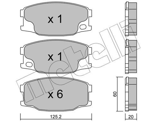 METELLI 22-0622-0 Brake Pad Set, disc brake