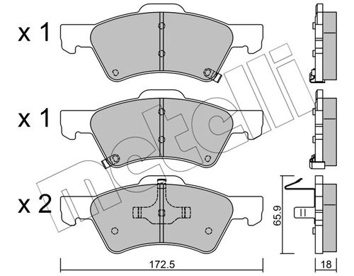 METELLI 22-0623-0 Brake Pad Set, disc brake