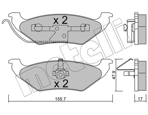 METELLI 22-0624-0 Brake Pad Set, disc brake