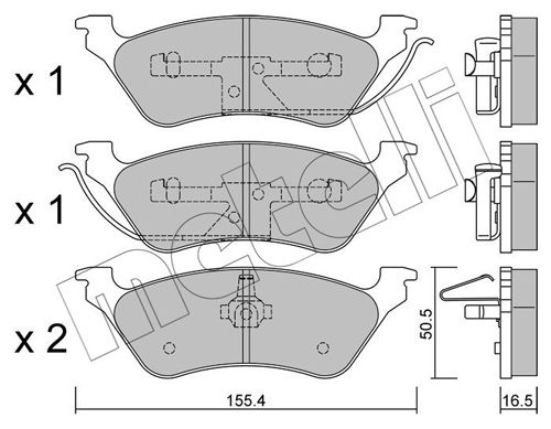 METELLI 22-0625-0 Brake Pad Set, disc brake