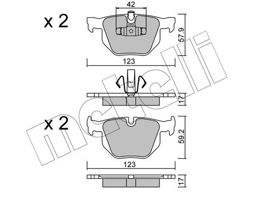 METELLI 22-0643-0 Brake Pad Set, disc brake