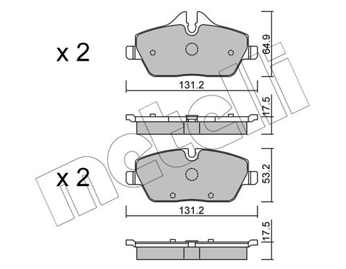 METELLI 22-0664-0 Brake Pad Set, disc brake