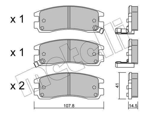 METELLI 22-0697-0 Brake Pad Set, disc brake