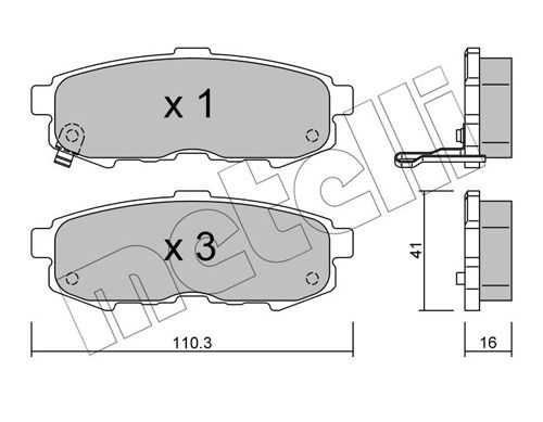 METELLI 22-0735-0 Brake Pad Set, disc brake
