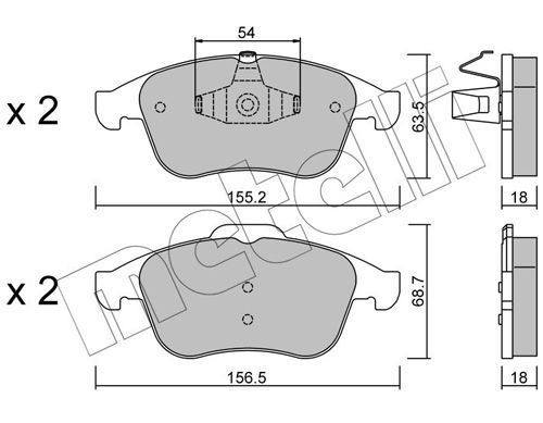 METELLI 22-0803-0 Brake Pad Set, disc brake