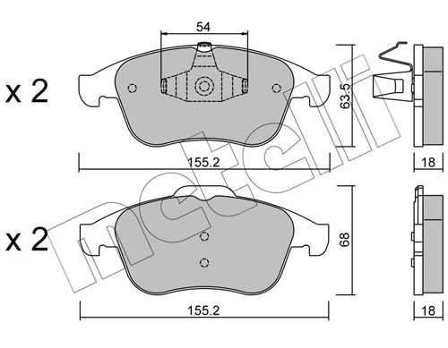 METELLI 22-0803-2 Brake Pad Set, disc brake
