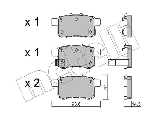 METELLI 22-0868-0 Brake Pad Set, disc brake