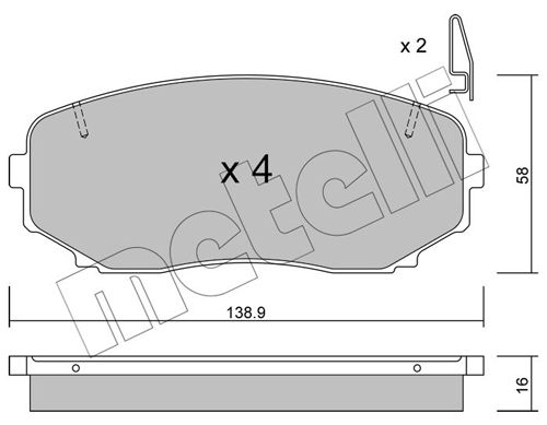 METELLI 22-0872-1 Brake Pad Set, disc brake