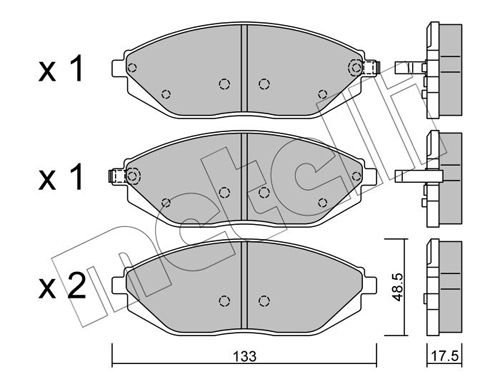 METELLI 22-0908-0 Brake Pad Set, disc brake