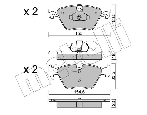 METELLI 22-0917-0 Brake Pad Set, disc brake
