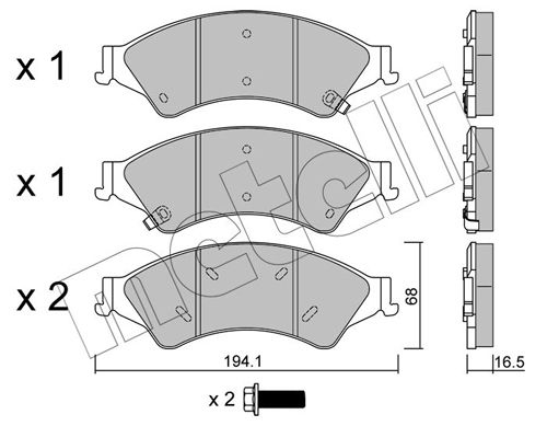 METELLI 22-0971-0 Brake Pad Set, disc brake