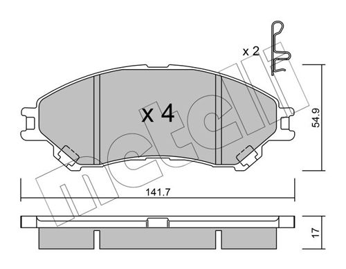 METELLI 22-0996-0 Brake Pad Set, disc brake