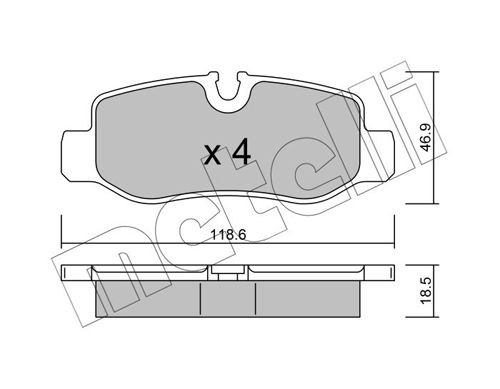 METELLI 22-1023-0 Brake Pad Set, disc brake