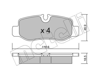 Brake Pad Set, disc brake METELLI 22-1023-0