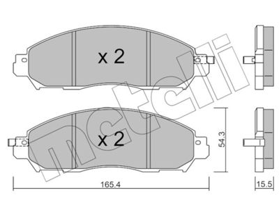 Brake Pad Set, disc brake METELLI 22-1081-1