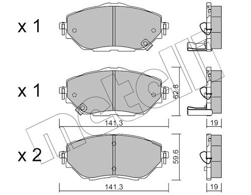 METELLI 22-1088-0 Brake Pad Set, disc brake