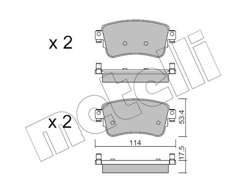 METELLI 22-1108-0 Brake Pad Set, disc brake