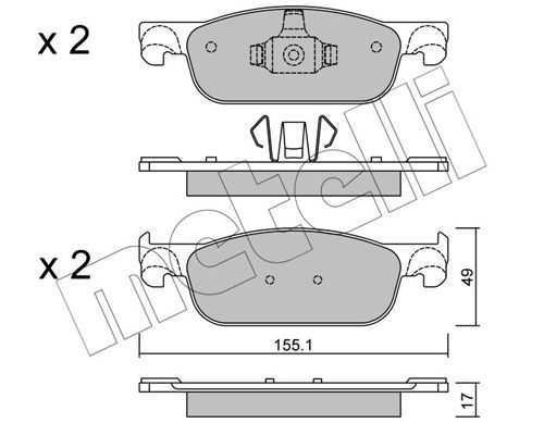 METELLI 22-1109-0 Brake Pad Set, disc brake