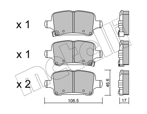 METELLI 22-1116-0 Brake Pad Set, disc brake