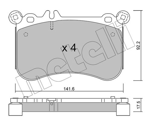 METELLI 22-1133-0 Brake Pad Set, disc brake