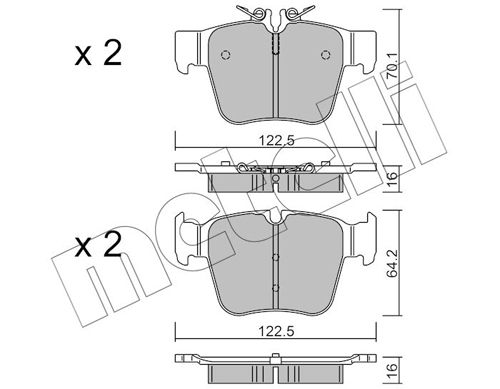 METELLI 22-1135-0 Brake Pad Set, disc brake
