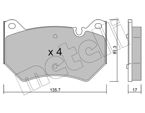 METELLI 22-1170-0 Brake Pad Set, disc brake