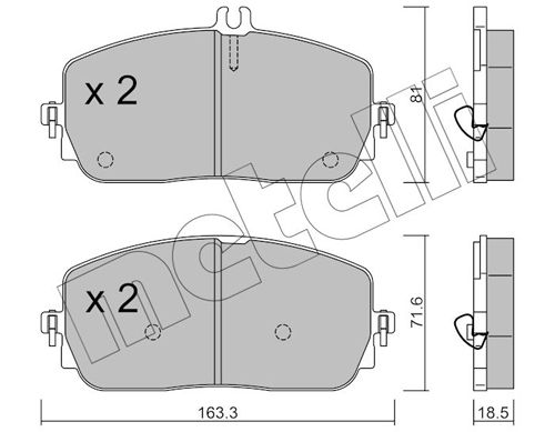 METELLI 22-1194-0 Brake Pad Set, disc brake