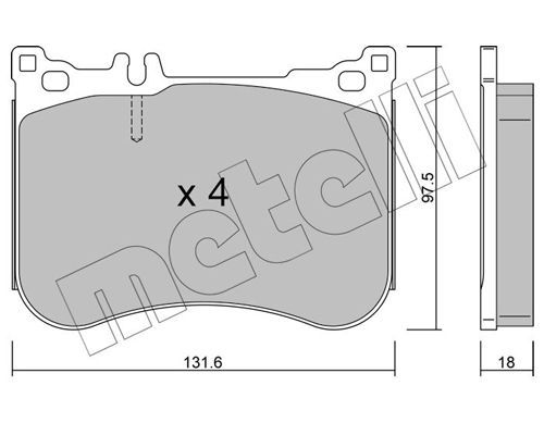 METELLI 22-1197-0 Brake Pad Set, disc brake