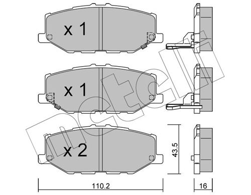 METELLI 22-1215-0 Brake Pad Set, disc brake