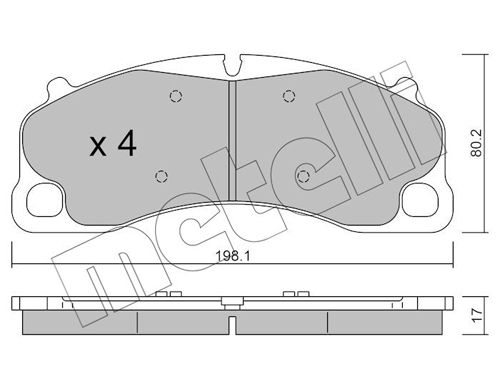 METELLI 22-1256-0 Brake Pad Set, disc brake