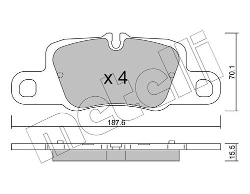 METELLI 22-1257-0 Brake Pad Set, disc brake