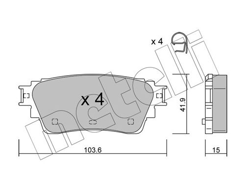 METELLI 22-1294-0 Brake Pad Set, disc brake
