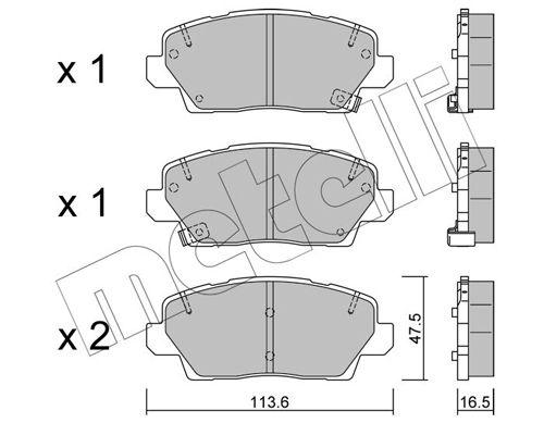 METELLI 22-1302-0 Brake Pad Set, disc brake