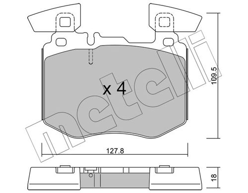 METELLI 22-1310-0 Brake Pad Set, disc brake