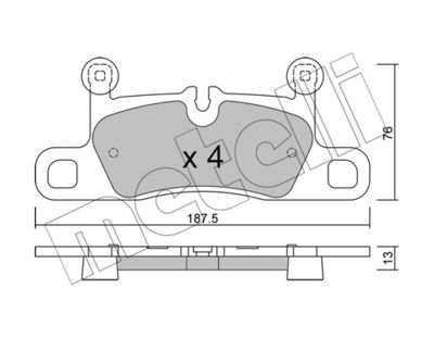 Brake Pad Set, disc brake METELLI 22-1315-0