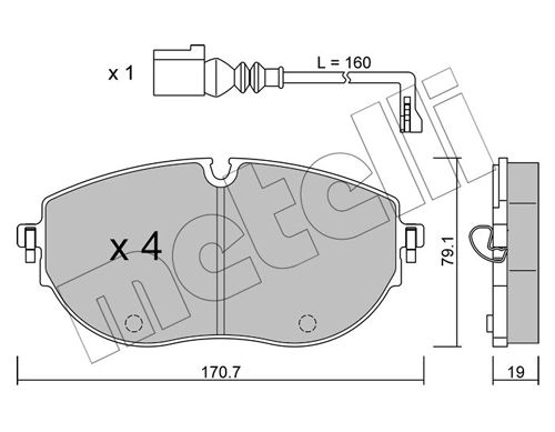 METELLI 22-1322-0 Brake Pad Set, disc brake