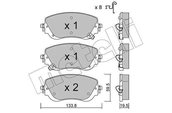 METELLI 22-1325-0 Brake Pad Set, disc brake