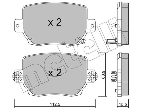 METELLI 22-1334-0 Brake Pad Set, disc brake