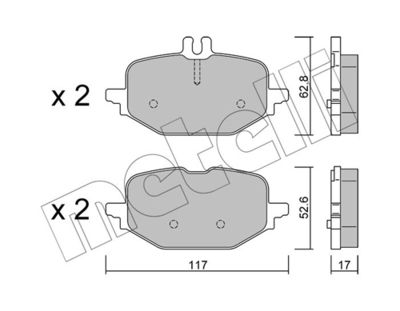 Brake Pad Set, disc brake METELLI 22-1359-1