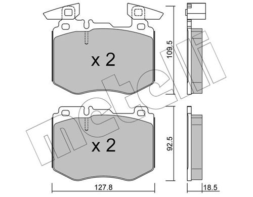 METELLI 22-1388-0 Brake Pad Set, disc brake