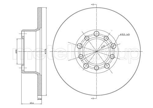 METELLI 23-0046 Brake Disc
