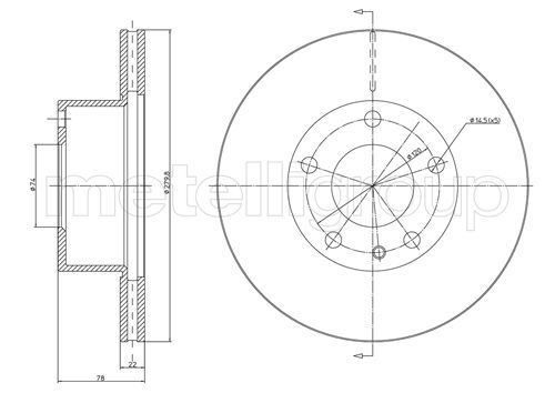 METELLI 23-0061 Brake Disc
