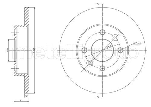 METELLI 23-0082 Brake Disc