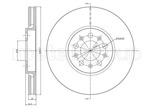 METELLI 23-0365C Brake Disc