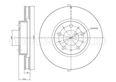 Brake Disc METELLI 23-0375C