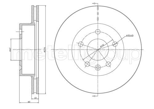 METELLI 23-0416 Brake Disc