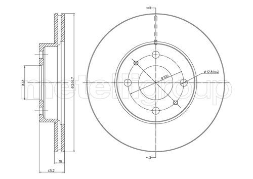 METELLI 23-0456 Brake Disc