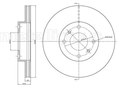 Brake Disc METELLI 23-0545