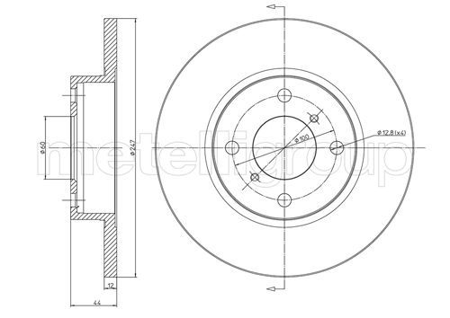 METELLI 23-0603 Brake Disc