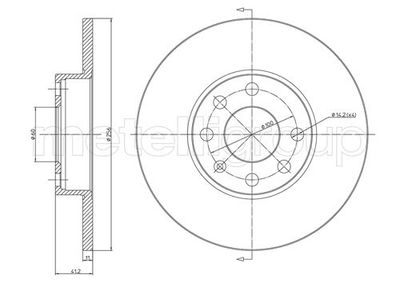Brake Disc METELLI 23-0627